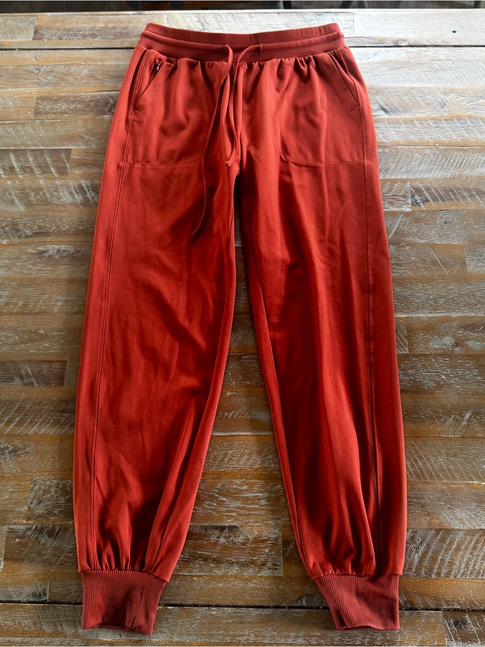 Rachel Zoe Rust Red Track Joggers with Drawstring